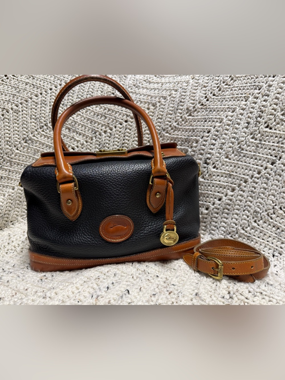 Vintage Dooney and Bourke Black Doctors Satchel